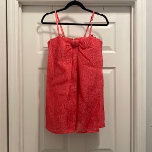 NWT BCBG bright raspberry dress with bow. Size 8